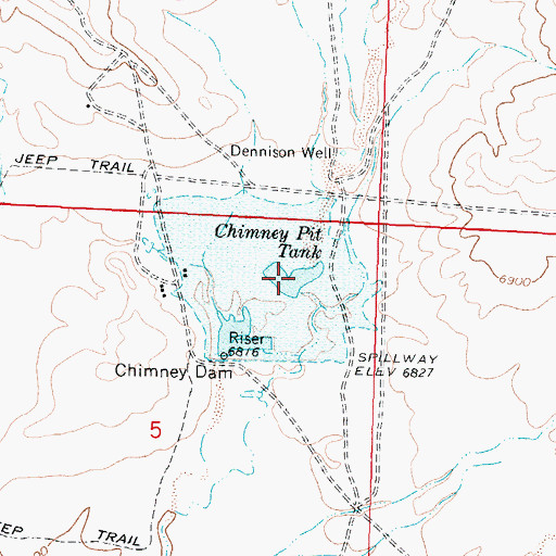 Topographic Map of Chimney Pit Tank, NM
