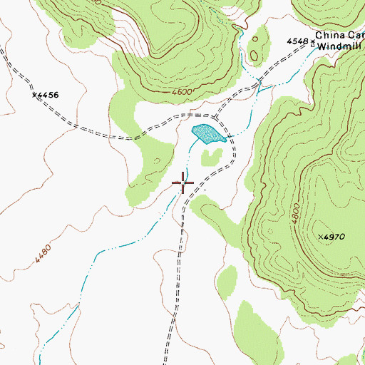 Topographic Map of China Canyon, NM