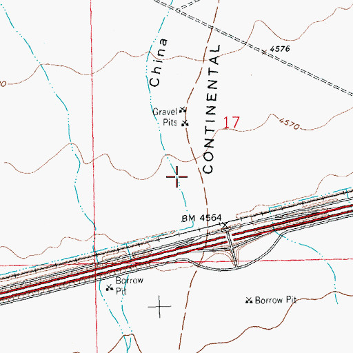 Topographic Map of China Draw, NM