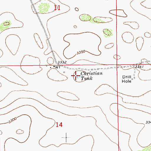 Topographic Map of Christian Tank, NM