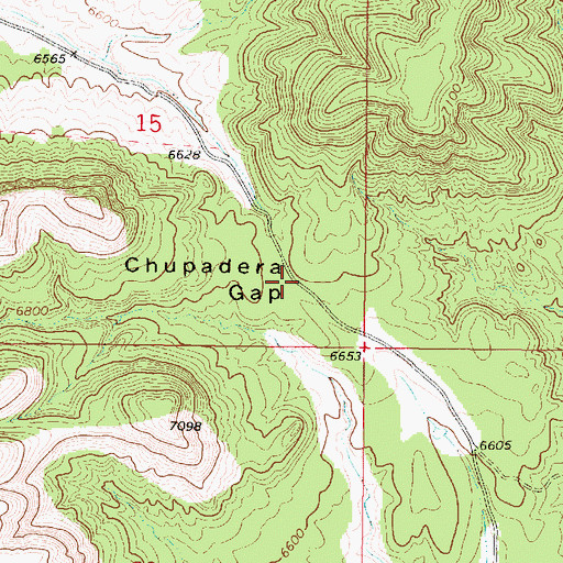 Topographic Map of Chupadera Gap, NM