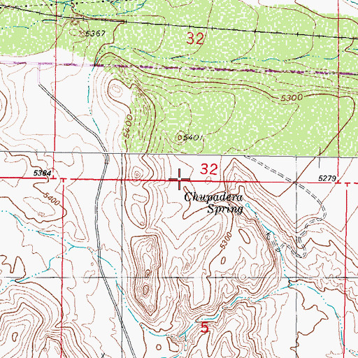Topographic Map of Chupadera Spring, NM