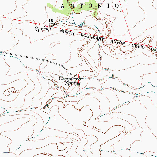 Topographic Map of Chupinas Spring, NM