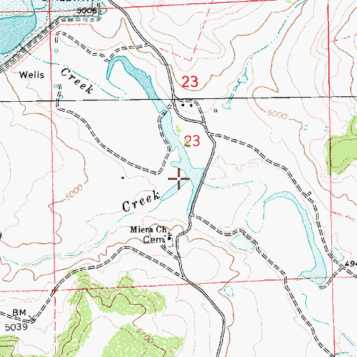 Topographic Map of Church Creek, NM