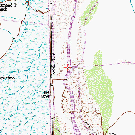 Topographic Map of Cibola Canyon, NM