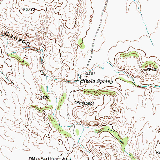 Topographic Map of Cibola Spring, NM