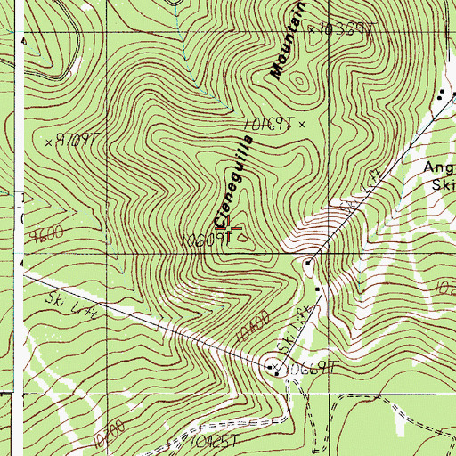 Topographic Map of Cieneguilla Mountain, NM