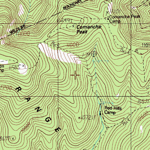 Topographic Map of Cimarron Range, NM