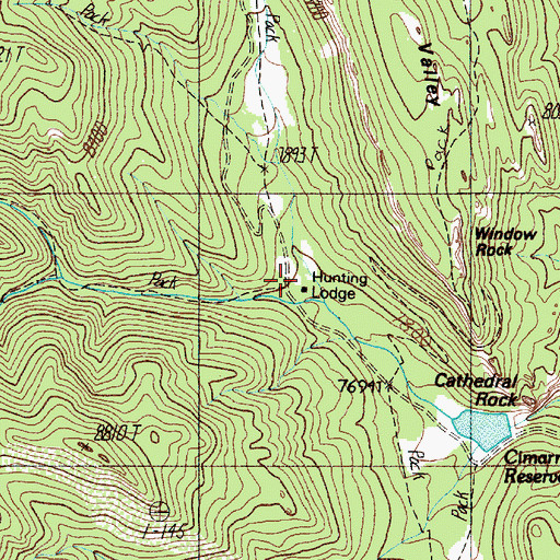 Topographic Map of Cimarroncito Base Camp, NM