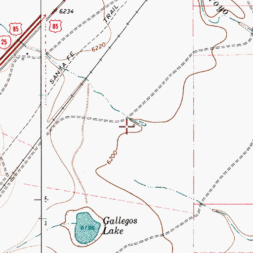 Topographic Map of Ciruela Creek, NM