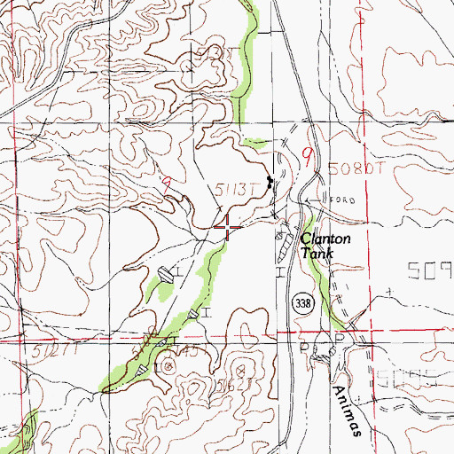Topographic Map of Clanton Draw, NM