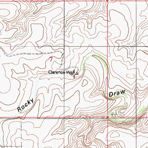 Topographic Map of Clarence Well, NM