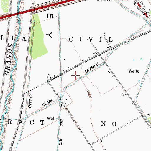Topographic Map of Clark Lateral, NM