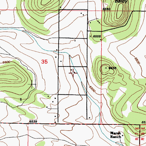 Topographic Map of Clark Ranch, NM