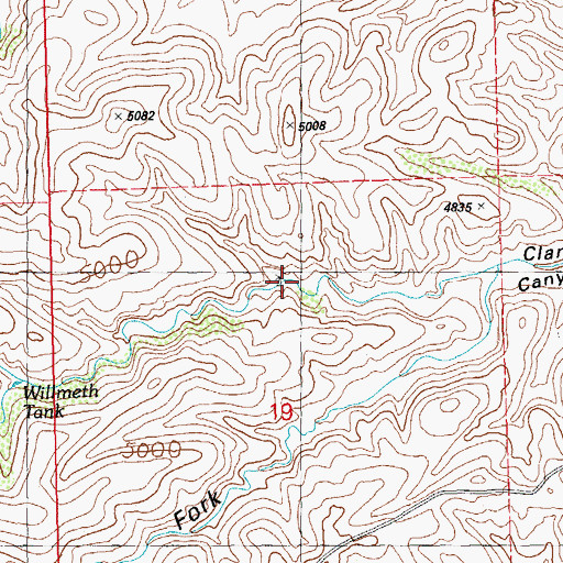 Topographic Map of Clark Windmill, NM
