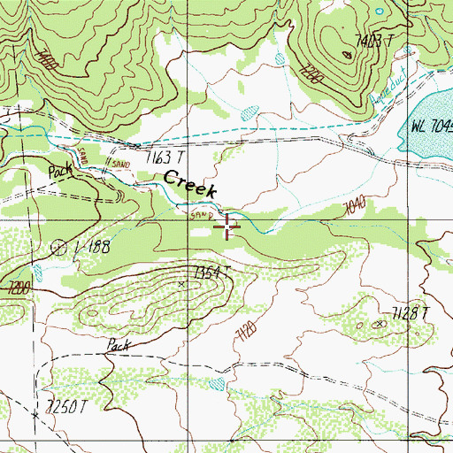 Topographic Map of Clarks Fork Creek, NM