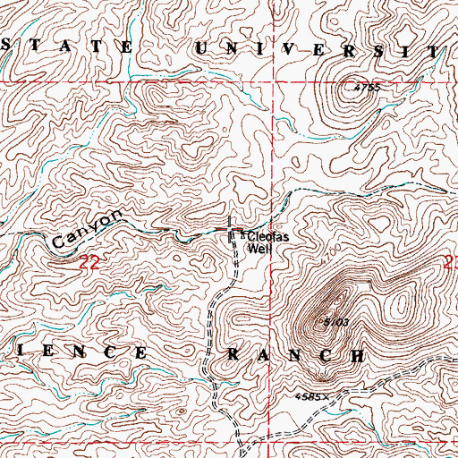 Topographic Map of Cleofas Well, NM
