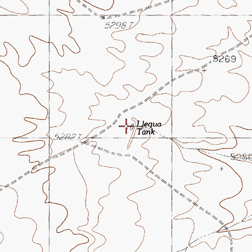 Topographic Map of Clequa Tank, NM