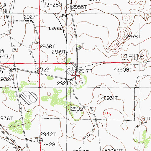 Topographic Map of Cleveland Ranch, NM