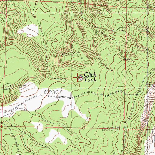 Topographic Map of Click Tank, NM