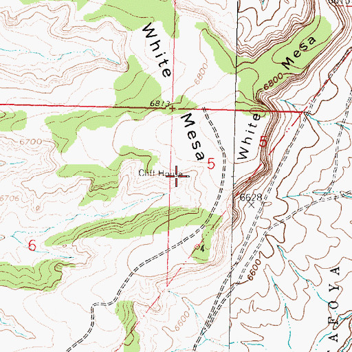 Topographic Map of Cliff House, NM