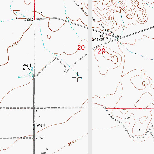 Topographic Map of Club Draw, NM