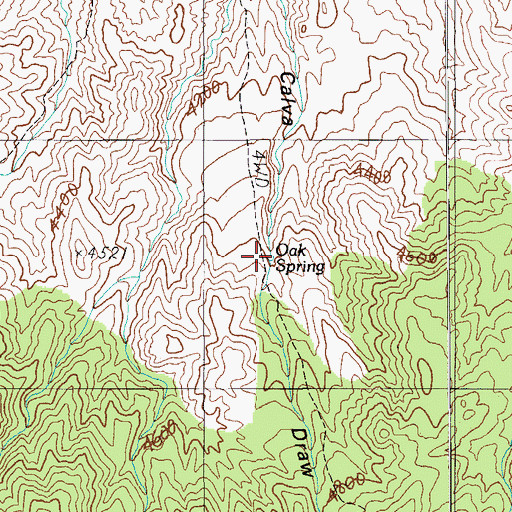 Topographic Map of Oak Spring, AZ