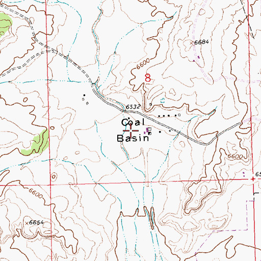 Topographic Map of Coal Basin, NM