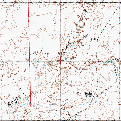 Topographic Map of Coal Mine Creek, NM