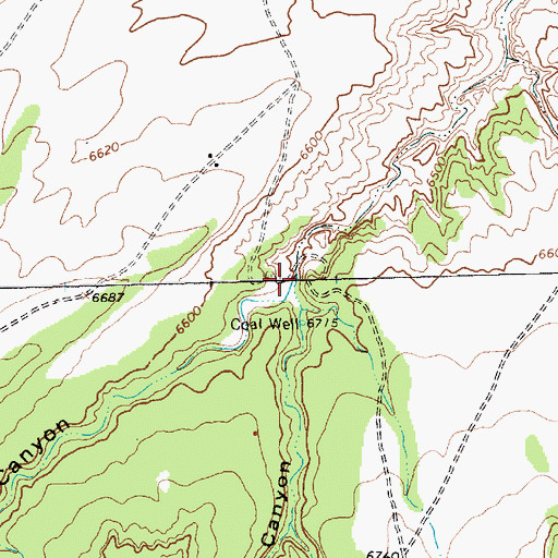 Topographic Map of Coal Well Canyon, NM