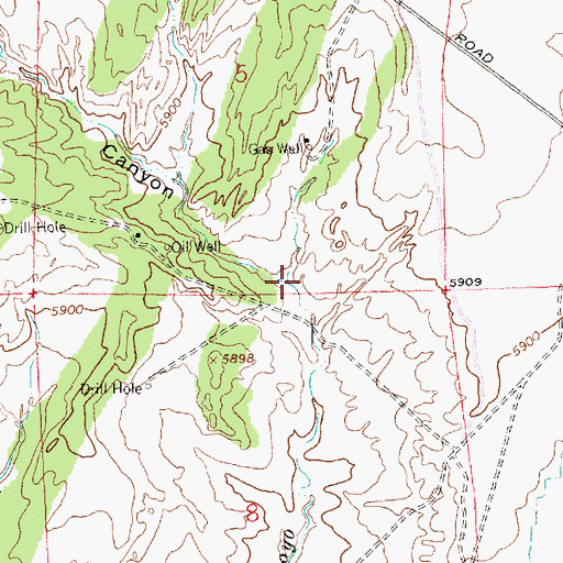 Topographic Map of Coalbank Canyon, NM