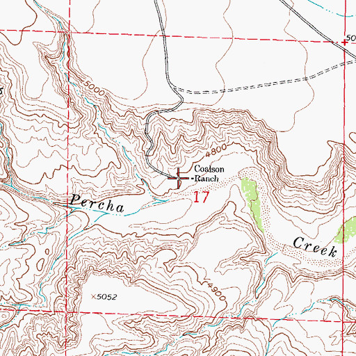 Topographic Map of Coalson Ranch, NM