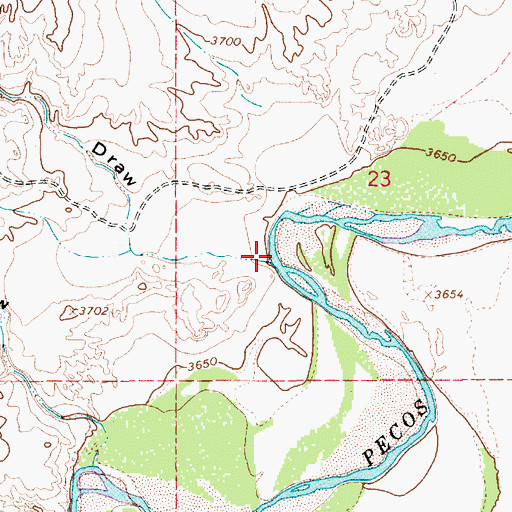 Topographic Map of Cocklebur Draw, NM