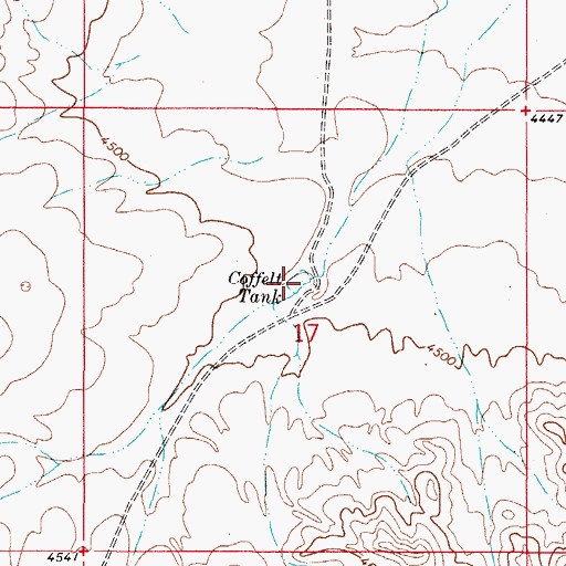 Topographic Map of Coffelt Tank, NM