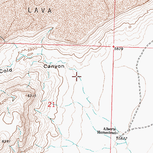 Topographic Map of Cold Canyon, NM