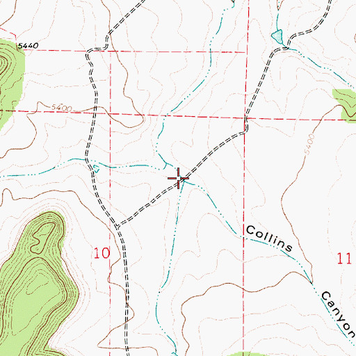 Topographic Map of Collins Canyon, NM