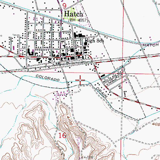 Topographic Map of Colorado Drain, NM