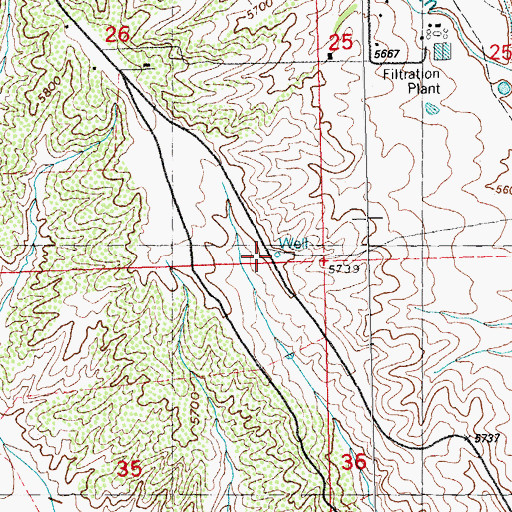 Topographic Map of Colored Windmill, NM