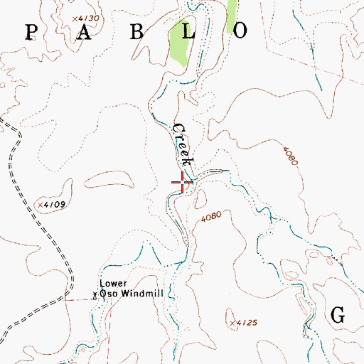 Topographic Map of Comancheros Creek, NM