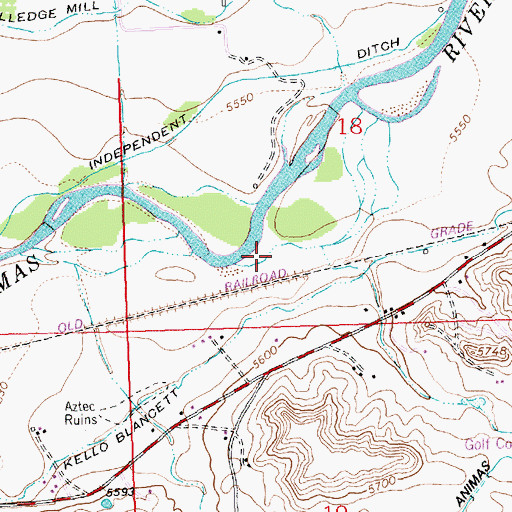 Topographic Map of Cook Arroyo, NM