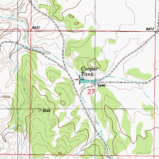 Topographic Map of Cooper Tank, NM