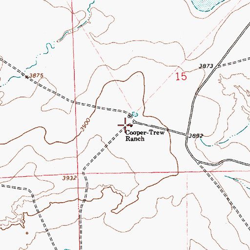Topographic Map of Cooper-Trew Ranch, NM