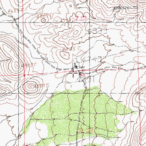 Topographic Map of Corbett Ranch, NM