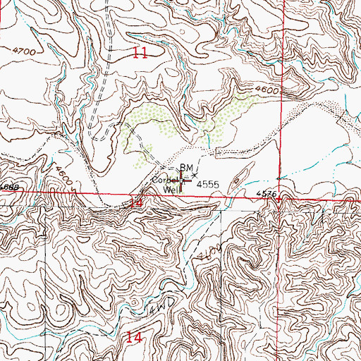 Topographic Map of Cordell Well, NM