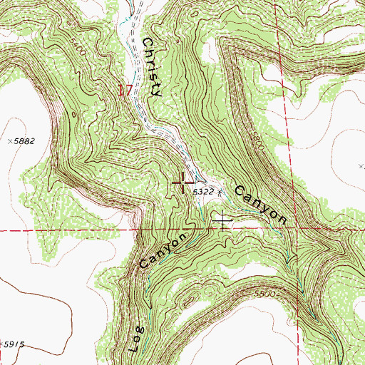Topographic Map of Core Log Canyon, NM