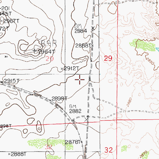 Topographic Map of Corral, NM