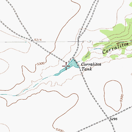 Topographic Map of Corralitos Tank, NM