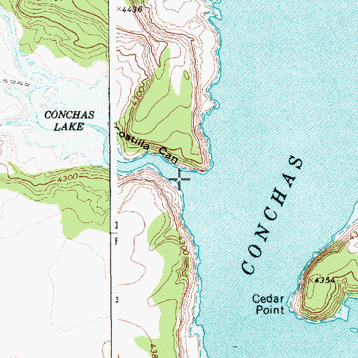 Topographic Map of Costilla Canyon, NM
