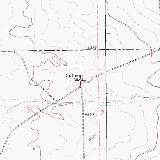 Topographic Map of Cothern Well, NM