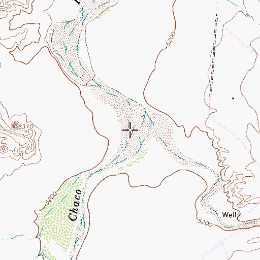 Topographic Map of Cottonwood Arroyo, NM